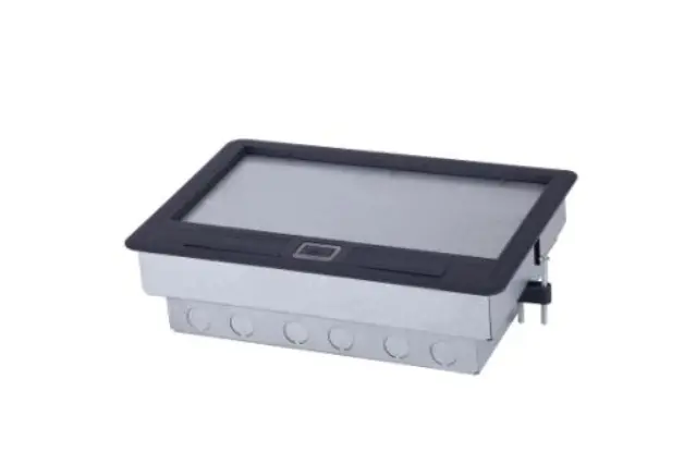 [741271571652] EFB-3PW, PAVIX floor box with 3 separated compartments, depth 89mm, prewired 2 x DSS & 2x1G plate