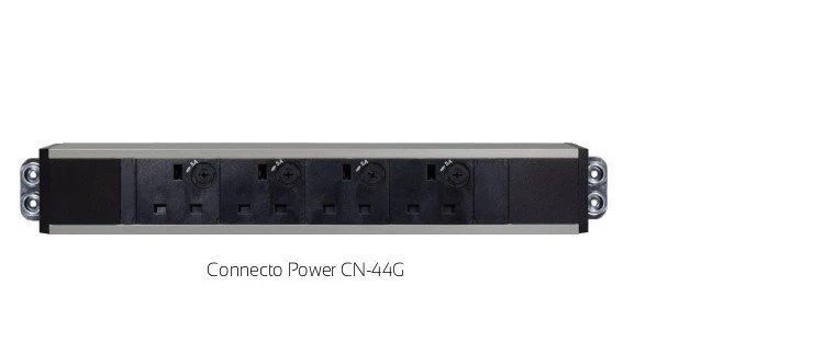 [0741271589640] CN-44G, Connecto Key 4 - Distribution unit with 4 UK sockets individually fused 5A, 2-pole switch, ready for 20mm gland connection