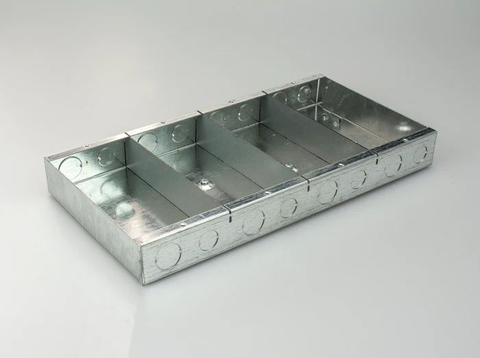 [714833944850] ESB-4P, PAVIX  Slab box with 4 separated compartments, depth 60mm