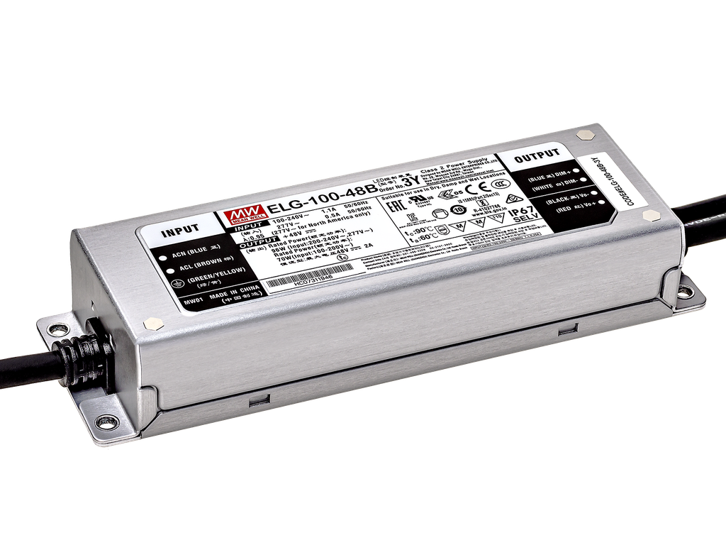 [ELG-100-48B-3Y] ELG-100-48B-3Y, LED Power Supplies 100W 48V 2A CC+CV IP67