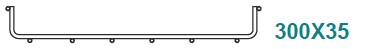 [MUL35300-40PG] Basket Tray, Basket Tray H:35 W:300 T:4.0 L:2900 - EG