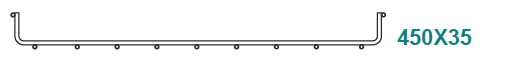 [MUL35450-40PG] Basket Tray, Basket Tray H:35 W:450 T:4.0 L:2900 - EG