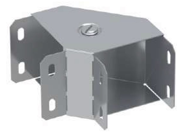 [MT90C5050] Steel Cable Trunkings, Top lid 90º bend - quick fix for 50x50 - PG