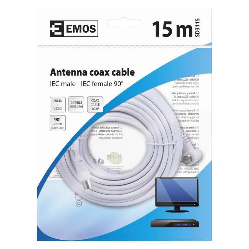 [2334131150] SD3115, Tv Anntena Leads 90° 15M