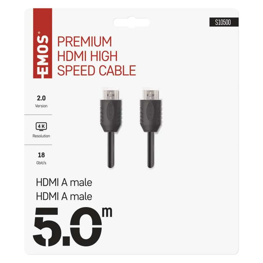 [2333101051] S10500, High speed HDMI cable 2.0 A/Male – A/Male 5m