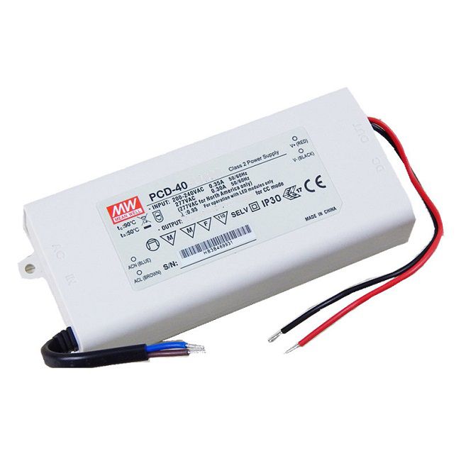 [PCD-40-350B]  PCD-40-350B, LED Power Supplies CC, 37.8W, 70-108V, TRIAC Dimmable