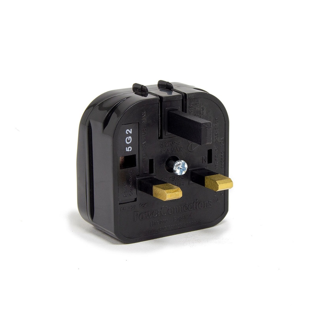 [SCP-13A] SCP-13A, Permanent adapter with screw, Converts SCHUKO plug to the BS l363-5 format
