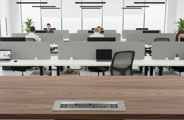 [741271587103] IF-32CG, Innera Flip 3 Grey - In Desk unit 180° flip with 2 UK sockets and Dual Type-C fast charger 30W, 3m cable with UK plug