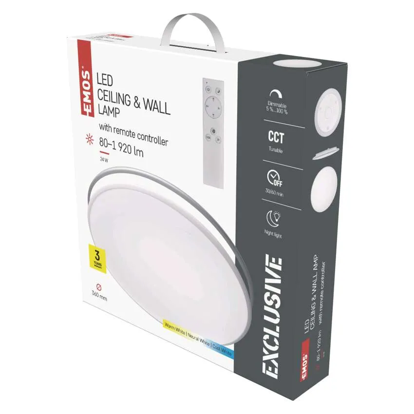 [1539084002] ZM5165, LED Ceiling lamp ALVI, round 24W, dimmable, changeable CCT