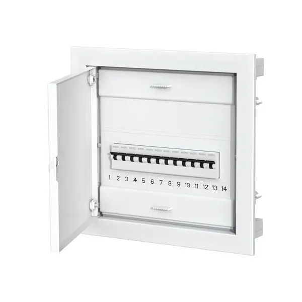 [3870927006525] RB20-U, DISTRIBUTION ENCLOSURE METALIS 12+2 DIN ONE ROW IN-WALL