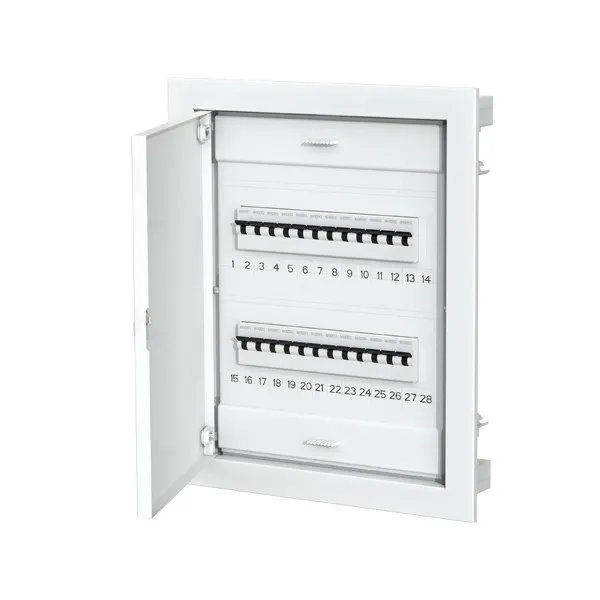 [3870927006532] RB21-U , DISTRIBUTION BOX METALIS 24+4 DIN TWO ROWS IN-WALL