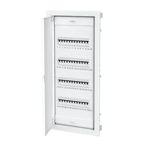[3870927008000] RB23-U , DISTRIBUTION BOX METALIS 48+8 DIN FOUR ROWS IN-WALL