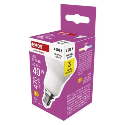 [1525731442] ZQ7E23, LED Bulb Classic R50 / E14 / 4.2 W (40 W) / 470 lm / Neutral White
