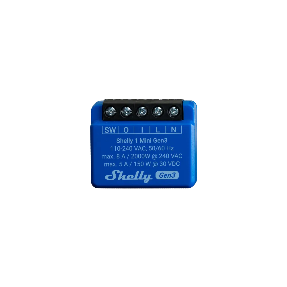 [3800235261576] Shelly 1 Mini Gen3, Shelly 1 Mini Gen3, 1-channel, WLAN, BT, max. 8 A