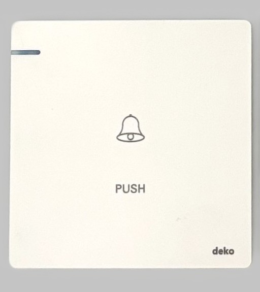 [DDB00050006] DDB-S, Doorbell switch:  1 Gang Bell Push Switch with LED Light,input 12-24V,6A, white.