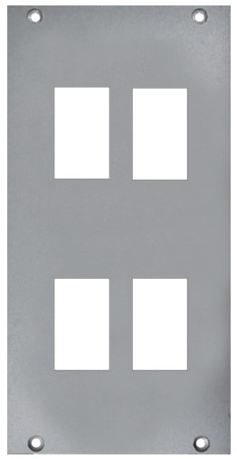 [0727363257888] EFP-4D, PAVIX Fixing plate 4 Data/telecoms (37 x 22mm cut-outs)