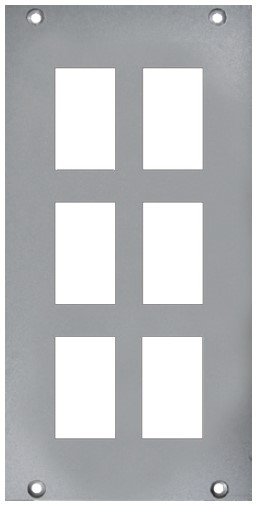 [0727363257895] EFP-6D, PAVIX Fixing plate 6 Data/telecoms (37 x 22mm cut-outs)