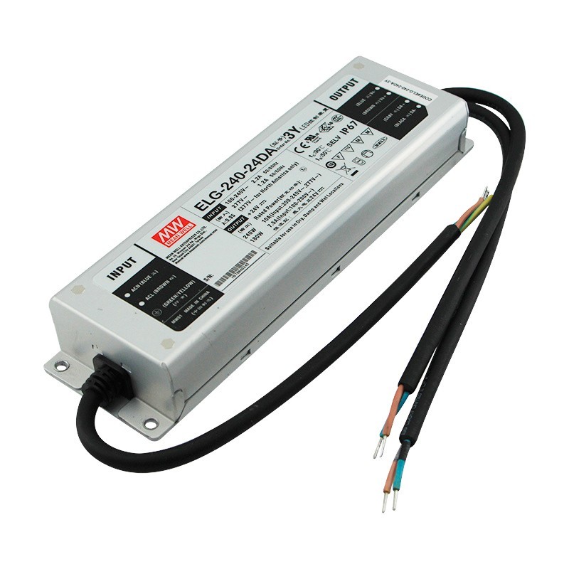 [ELG-240-24DA-3Y] ELG-240-24DA-3Y, LED Power Supplies 240W 24V 10A CC+CV IP67 DALI control