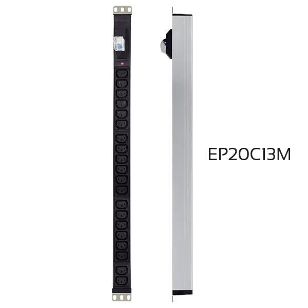 [727363256911] EP20C13M, PDU - 20 x C13 / CEE plug, 5 meter cable 3X2.5mm², MCB