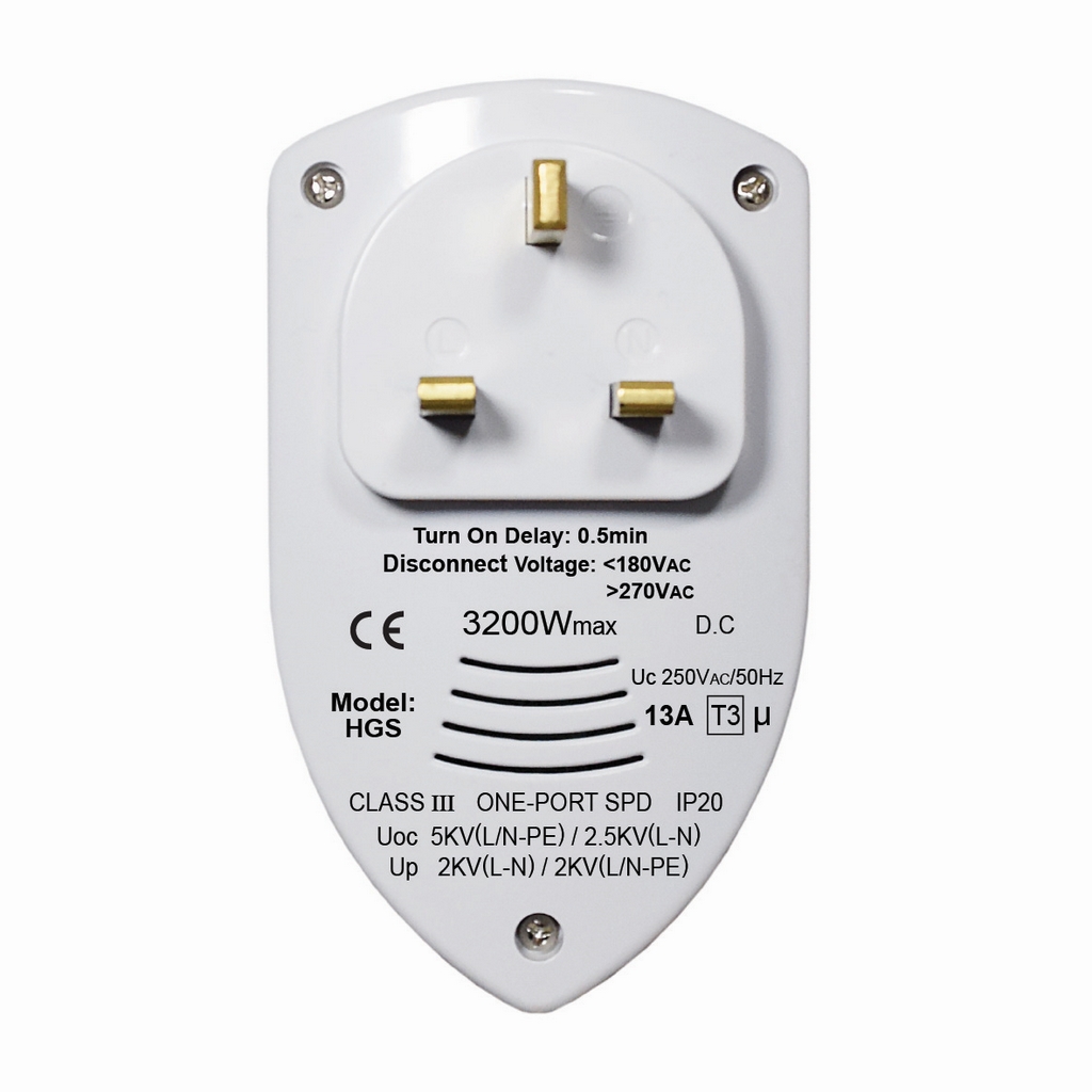 [0726811931080] HGS, HARMONY Voltage Protector for all appliances (type G), with 0.5 minutes delay