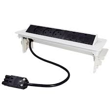 [0726811927854] IL-42G, Innera Leisure 4 - In Desk unit with 2 UK sockets and 4 keystone adapters